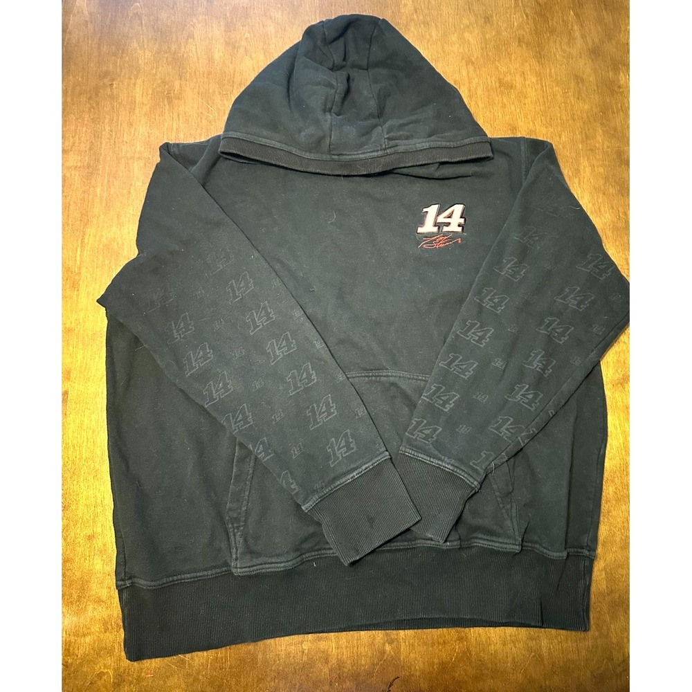 Over the Wall NASCAR Collection Hoodie Men's XL Black Fleece Lined Ribbed Hem